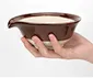 rustic two tone ceramic mixing bowl